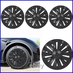 Wheel Rim Cover Wheel Hub Cap Matte Black For Model Y