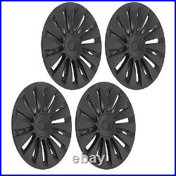 Wheel Rim Cover Wheel Hub Cap Matte Black For Model Y