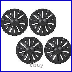 Wheel Rim Cover Wheel Hub Cap Matte Black For Model Y