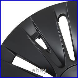 Wheel Rim Cover Wheel Hub Cap Matte Black For Model Y