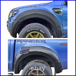 Wide Body Wheel Arches for Ford Ranger 2012-2015 T6 Fender Flares Matte Black