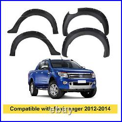 Wide Body Wheel Arches for Ford Ranger 2012-2015 T6 Fender Flares Matte Black