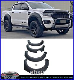 Wide Wheel Arches Fender Flare Upgrade Matte Black For Ford Ranger T8 2020-22