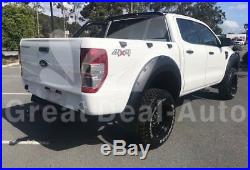 Wrinkle Fender Flares Wheel Arch 6pcs For Ford Ranger PX MK1 2012-15 Matte Black