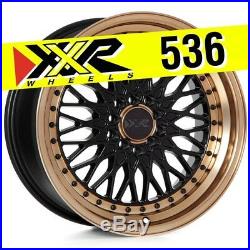 XXR 536 17x9 5-100/5-114.3 +25 Flat Black/Bronze Wheels (Set of 4) Classic Mesh