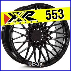 XXR 553 20x10.25 5-112/5-120 +40 Flat Black Wheels (Set of 4) Deep Mesh Concave