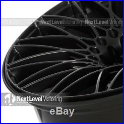 XXR 553 20x10.25 5-112/5-120 +40 Flat Black Wheels (Set of 4) Deep Mesh Concave