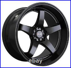 XXR 555 18 STAGGERED ET25 5x114.3 5x100 MATTE BLACK DISH WIDE WHEELS GT Z3245/6