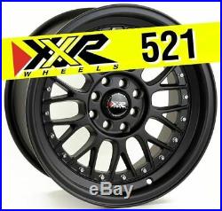 Xxr 521 16x8 4x100 4x114.3 +20 Flat Black Wheels (set Of 4)