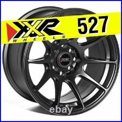 Xxr 527 15x8.25 4x100 4x114.3 +0 Flat Black Wheels (set Of 4)