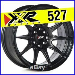 Xxr 527 16x8 4x100 4x114.3 +20 Flat Black Wheels (set Of 4)